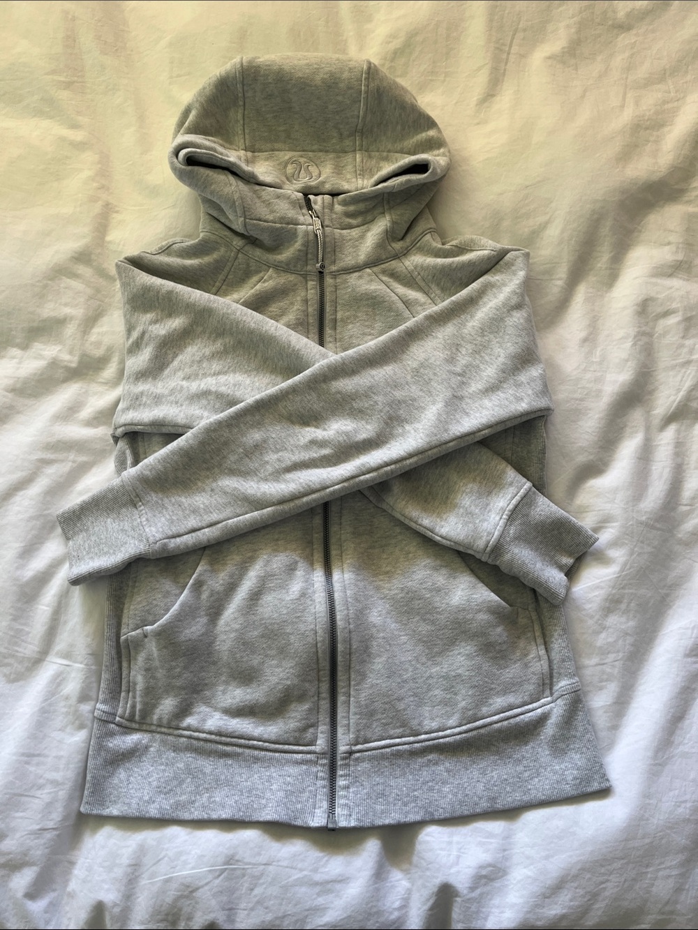 lululemon athletica Heather Gray Zip-Up Hoodie
